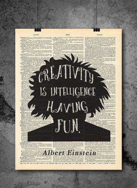 Albert Einstein Creativity Quote Vintage Dictionary Wall - Etsy