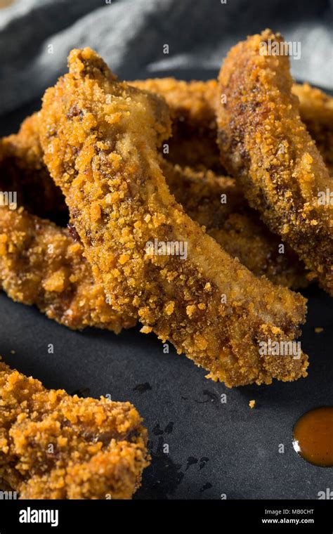 Homemade Deep Fried Ribs with Barbecue Sauce Stock Photo - Alamy