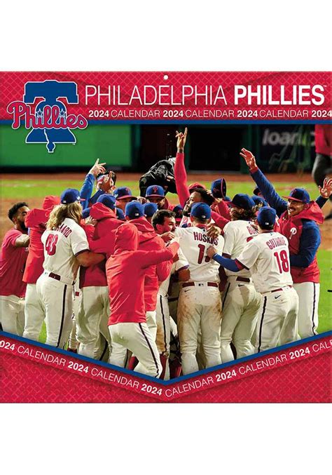 Philadelphia Phillies 2024 Team Wall 12x12 Calendar