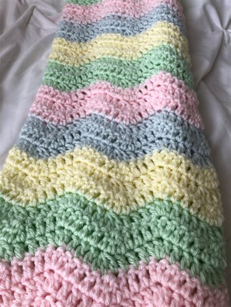 Crochet Baby Blanket Pastel Baby Blanket Baby Shower Gift - Etsy