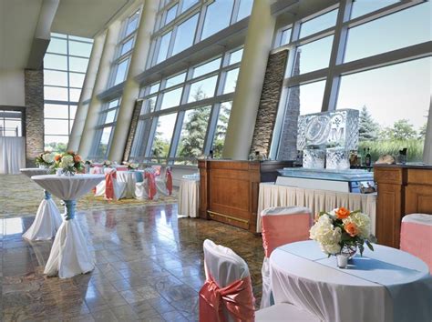 Cocktail Hour set-up in the Atrium at Turning Stone. | Casino resort, Turning stone, Banquet ...