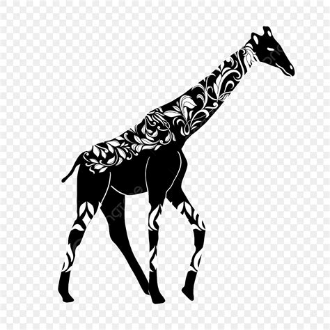 Abstract Giraffe Silhouette PNG Transparent, Giraffe Abstract Animal Silhouette, Abstract, Black ...