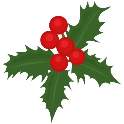 Christmas Holly scrapbook cut file cute clipart files for silhouette cricut pazzles free svgs ...