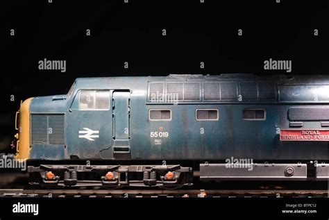 Class 55 Deltic Diesel Locomotive in weathered condition Stock Photo ...