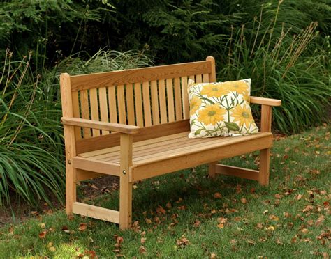 Red Cedar English Garden Bench | Garden bench diy, Garden bench, Wood bench outdoor