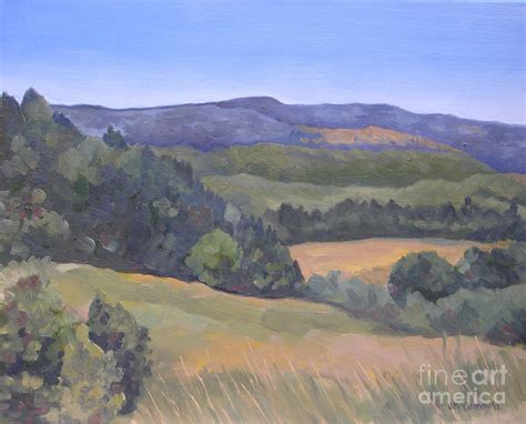 Purple Hills Painting by Joan McGivney - Fine Art America