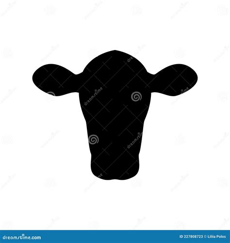 Show Cow Head Silhouette