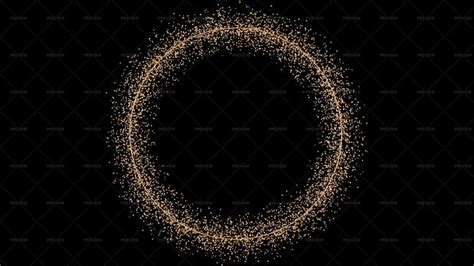 Golden Glitter Circle Background - Graphics | Motion Array