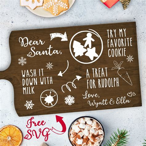 DIY Cookies for Santa Tray: Cookies for Santa Tray Free SVG Cut File