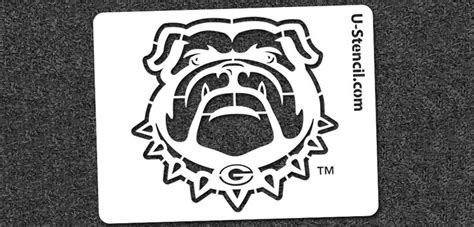 Georgia UGA Bulldog Face Stencil - The Mini GAOOS-203 | Georgia stencil ...