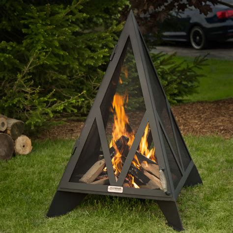 Iron Embers, 4′ Pyramid, Wood, Firepit - Fergus Fireplace