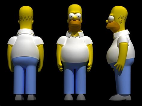 Homer Simpson rigged 3D Model rigged .max - CGTrader.com