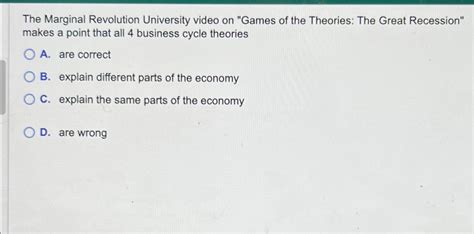 Solved The Marginal Revolution University video on "Games of | Chegg.com