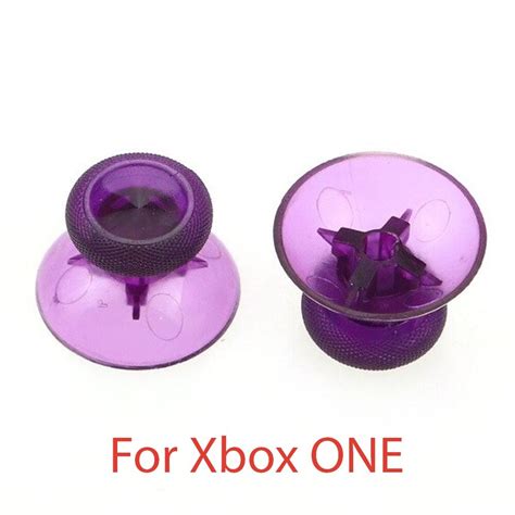 2x JOYSTICK XBOX ONE STICK Violet Transparent Button Controller L3 R3 ...