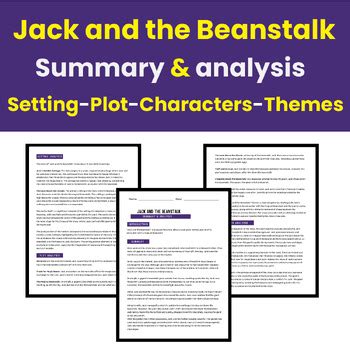 Jack and the Beanstalk Summary & Analysis: Setting, Plot, Characters ...