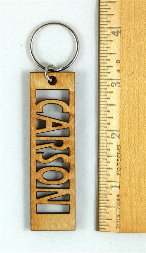 Personalized Custom Key Chain Laser Cut from Sustainable | Etsy