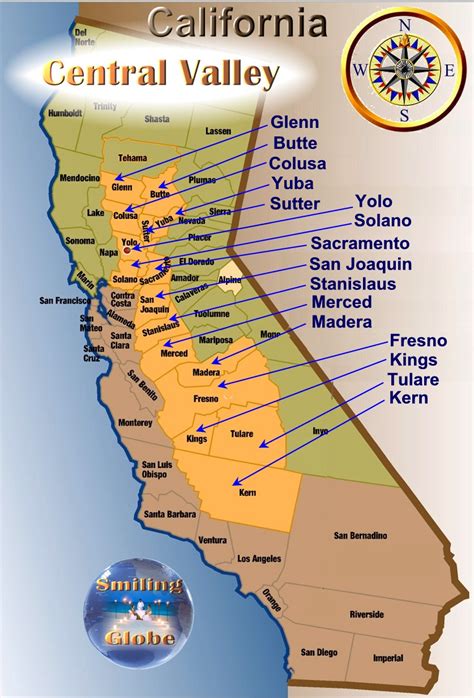 Great Central Valley California Map - United States Map