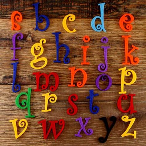 Curlz Font Alphabet Set Lower Case Letters A-z 3mm Felt 26 Characters - Etsy