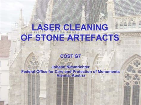 LASER CLEANING OF STONE ARTEFACTS