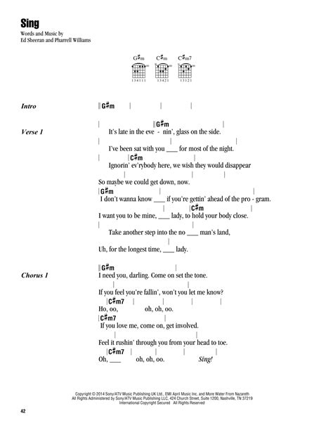 Sing by Ed Sheeran - Guitar Chords/Lyrics - Guitar Instructor