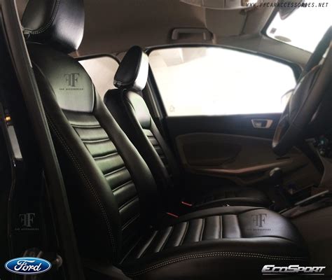 Ford Ecosport seat cover with detailed white stitch by team ff car accessories, Chennai | Car ...