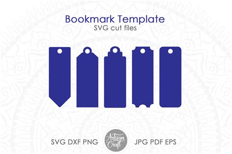 Bookmark template SVG, bookmark svg, Rectangle Bookmark By Artisan Craft SVG | TheHungryJPEG