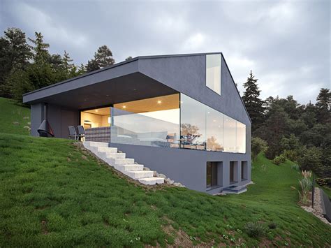 Exterior visualization of private house in Switzerland | Modern architecture house, Architecture ...