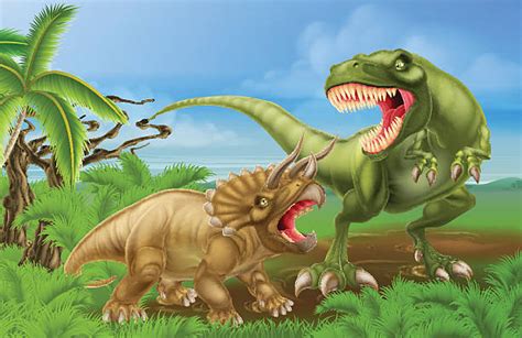 Dinosaur Fighting Illustrations, Royalty-Free Vector Graphics & Clip Art - iStock