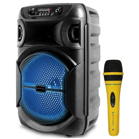 Technical Pro 8 Inch Portable 1000 watts Bluetooth Speaker with Woofer ...