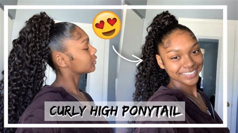 CURLY HIGH PONYTAIL TUTORIAL | Beauty Forever Hair - YouTube