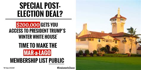 Mar-a-lago membership fees just doubled. american people deserve to ...