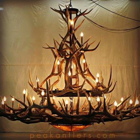 Project: Making an Extra Large Elk Antler Chandelier | Antler chandelier, Antler lights, Elk antlers