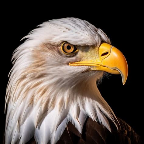 Premium AI Image | a bald eagle with a yellow beak and a white beak