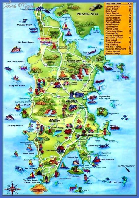 Thailand Map Tourist Attractions - ToursMaps.com