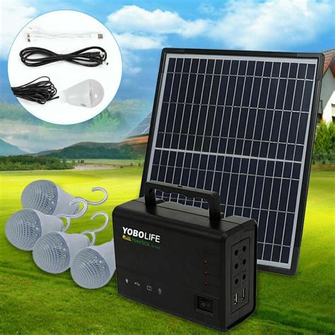 Free Shipping! Portable Solar Panel Power Generator Kit Battery Pack ...