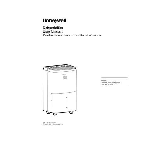 Honeywell TP70 Dehumidifier User Manual