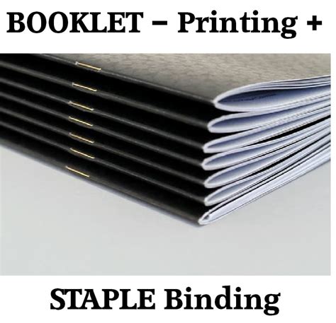 Booklet Printing + Staple Binding/Saddle Stitching – Let's Edit