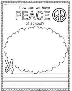 Peace unit for kindergarten | School rules activities, School social work, School rules