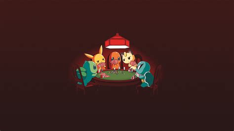 [1920x1080] Made a wallpaper out of that Pokemon poker picture : wallpapers