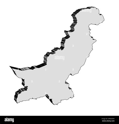 Pakistan Map 3d Silhouette Vector Illustration Stock - vrogue.co