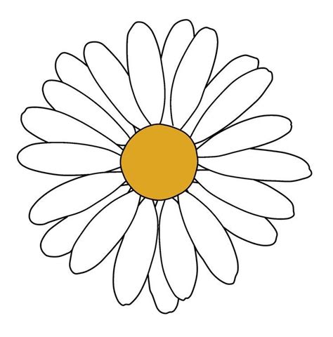 Daisy Drawing, Flower Drawing, Flower Art, Drawing Simple, Daisy Art, Daisy Daisy, Flower ...