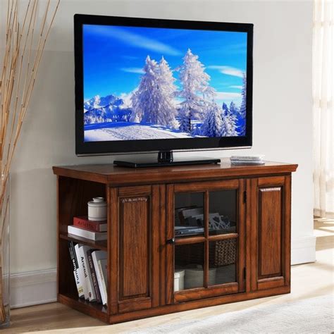 Shop Oak 42-inch Bookcase TV Stand & Media Console - Free Shipping Today - Overstock.com - 6230565