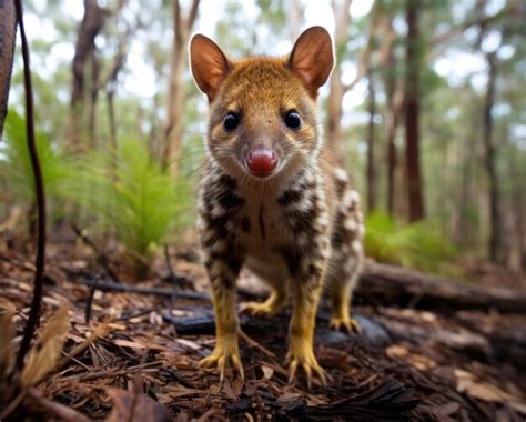 Premium Photo | A quoll in the natural habitat