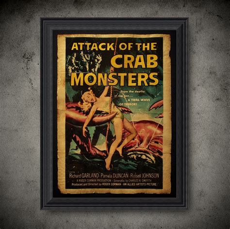 Attack Of The Crab Monsters. 1957. Horror Movie Handmade Wall Decor ...