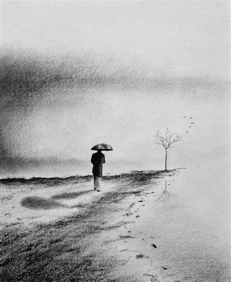 black silhouette in a white landscape by eolmedillo on DeviantArt