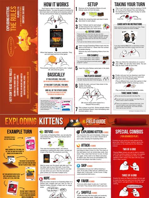 Exploding Kittens Original Edition Rules PDF | PDF | Games Of Mental ...