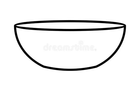 LINEAR DRAWING of a DEEP DISH on a WHITE BACKGROUND Stock Vector - Illustration of silhouette ...