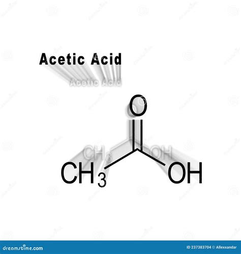 Acetic Acid, Structural Chemical Formula Royalty-Free Stock Image ...