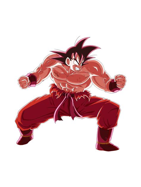 Goku(Kaioken x3)(Saiyan Saga) Render by DokkanDeity on DeviantArt