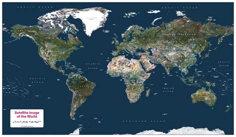 Satellite map of the World - Cosmographics Ltd